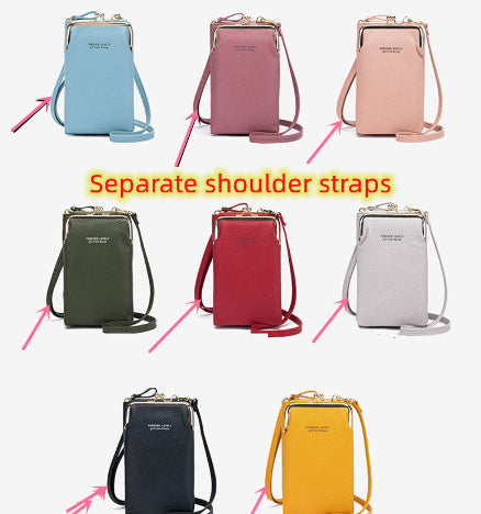 Bolso de Hombro Diagonal de Color Sólido con Patrón Lichi a la Moda
