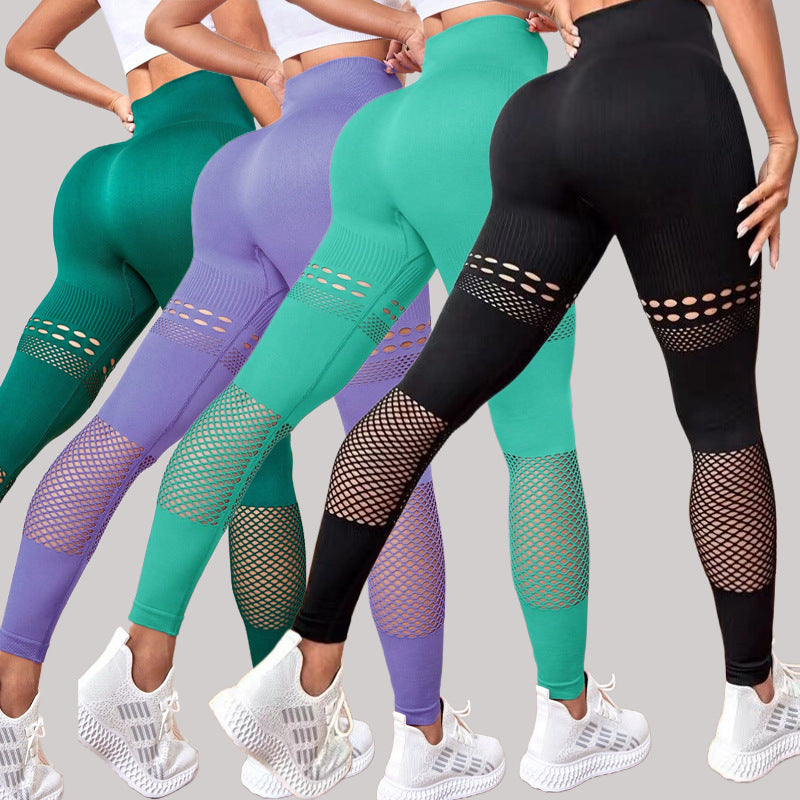 Pantalon de yoga sans couture évidé pour l'entraînement et le fitness