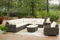 Signature Design by Ashley Kimora 7Pc Beige/Dark Brown Outdoor Sectional Set-0