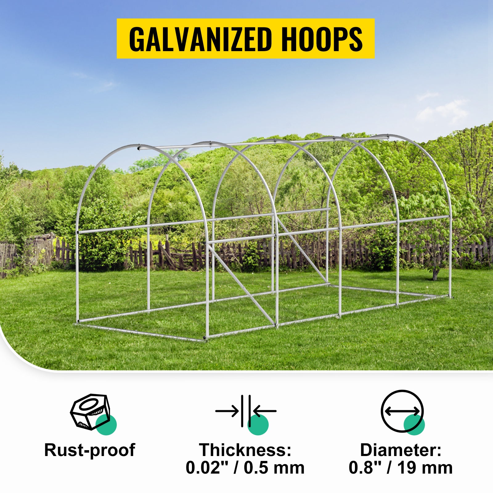 Walk-in Tunnel Greenhouse, 15 X 7 X 7 Ft Portable Plant Hot House
