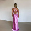 Vestido de satén entallado para mujer con personalidad de moda