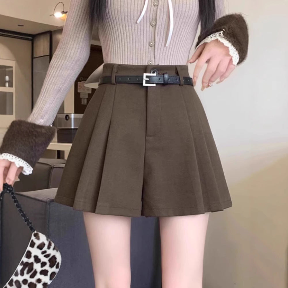 Pantalones de Lana de Mujer de Cintura Alta