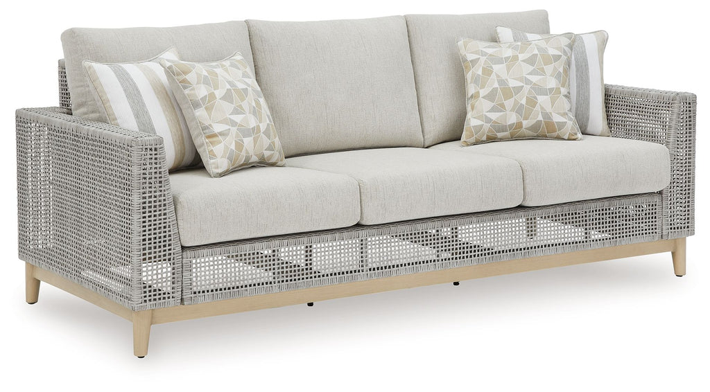 Seton Creek 4 Pc. Lounge Set Gray Wicker Patio Furniture-2