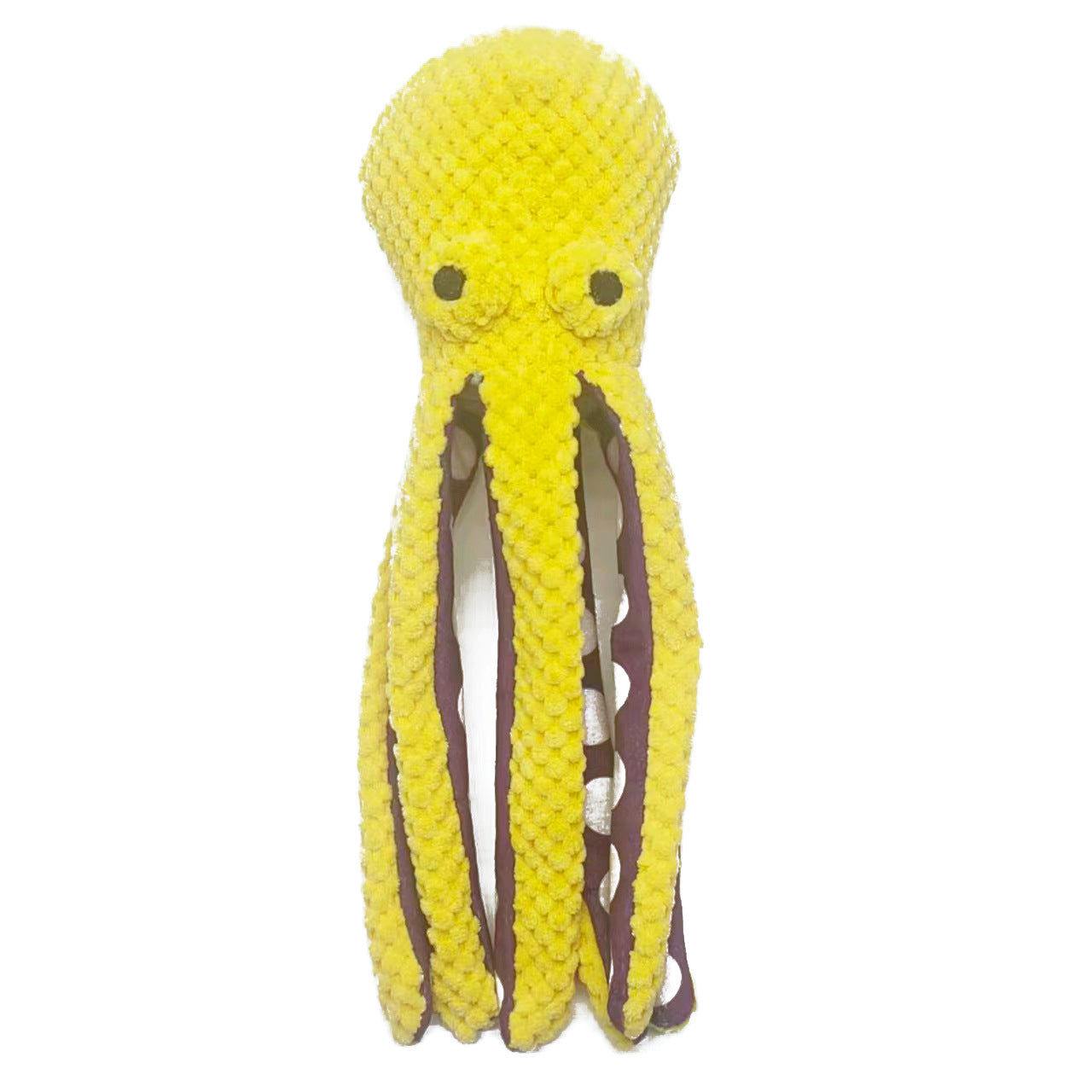 Jouet en peluche pour animal de compagnie avec dents couinantes de poisson à six griffes