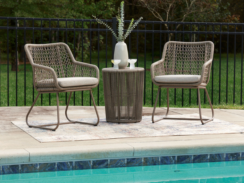 Signature Design by Ashley Majors Beach Beige 3-Piece Outdoor Table Set with Chairs-2