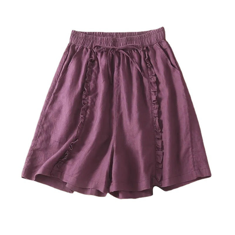 Short décontracté d'été pour femme, coupe large, grandes tailles