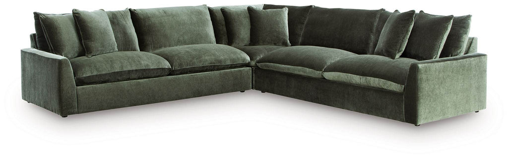 Carriage View - 3-Piece Sectional - Jade-0