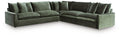 Carriage View - 3-Piece Sectional - Jade-0