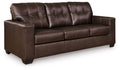 Signature Design By Ashley Santorine Leather Match Dark Brown Sofa-0