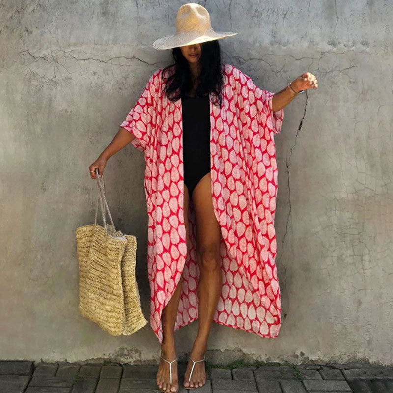 Robe de plage de villégiature en polyester anti-UV pour femmes