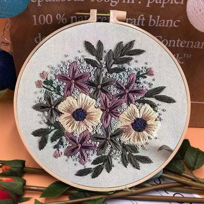 Sac de Matériel de Broderie en Tissu Tricolore Style Européen