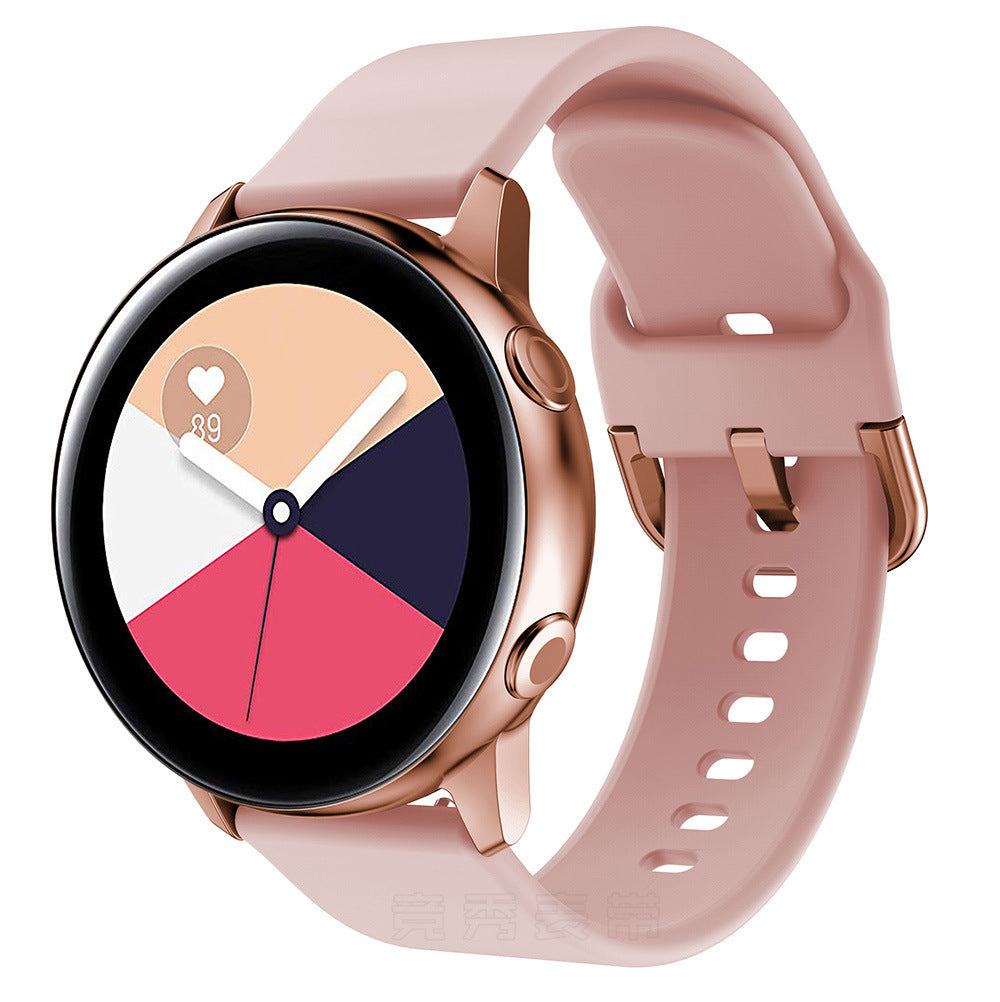 Bracelet universel en silicone 20 ou 22 mm pour montre connectée