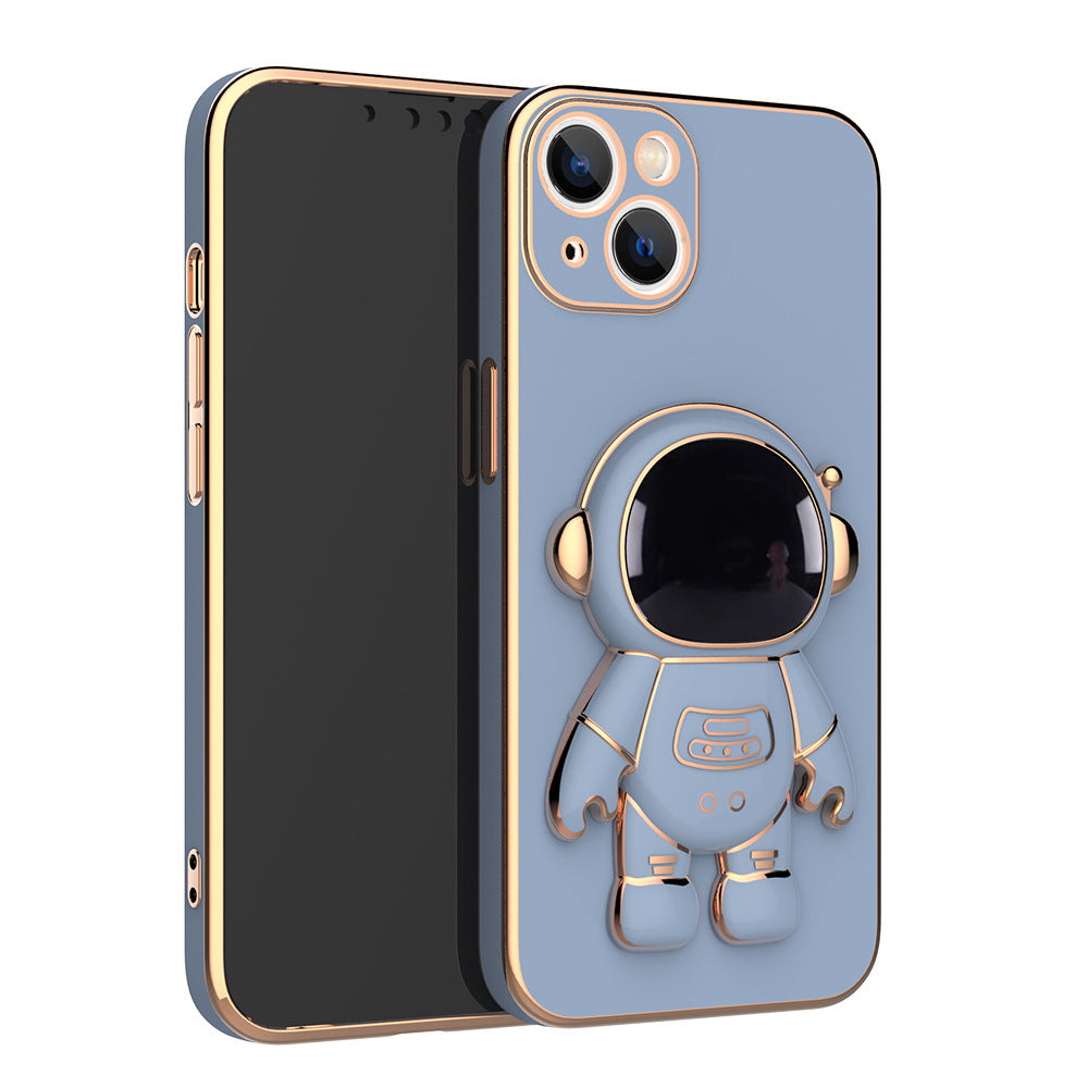 Funda de teléfono 3D Astronauta Anticaída con Soporte Galvanizado