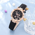 Montre à bracelet numérique simple papillon pour femmes