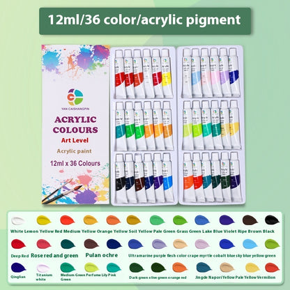 Kit de peinture au propylène 12 ml imperméable pour débutants Peinture pour enfants Peinture à l'huile de 12, 18, 24, 36 couleurs