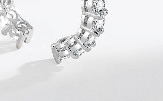 Bague empilable en argent sterling en forme d'œuf avec étoiles pour femmes