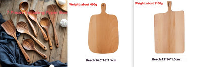 Spatule Ustensiles de cuisine Costume Tête en teck Pelle Salade Remuer Soupe Pâtes Cuillère Cuisine