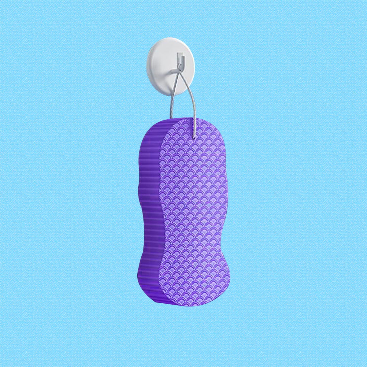 Esponja corporal 3D con patrón de escamas de pescado, bola de baño tridimensional