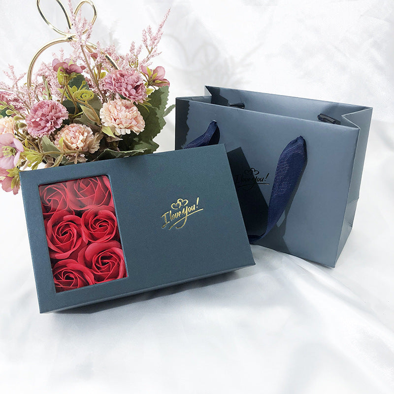 Exquisito conjunto de collar, pendientes y anillo para pareja en caja de regalo