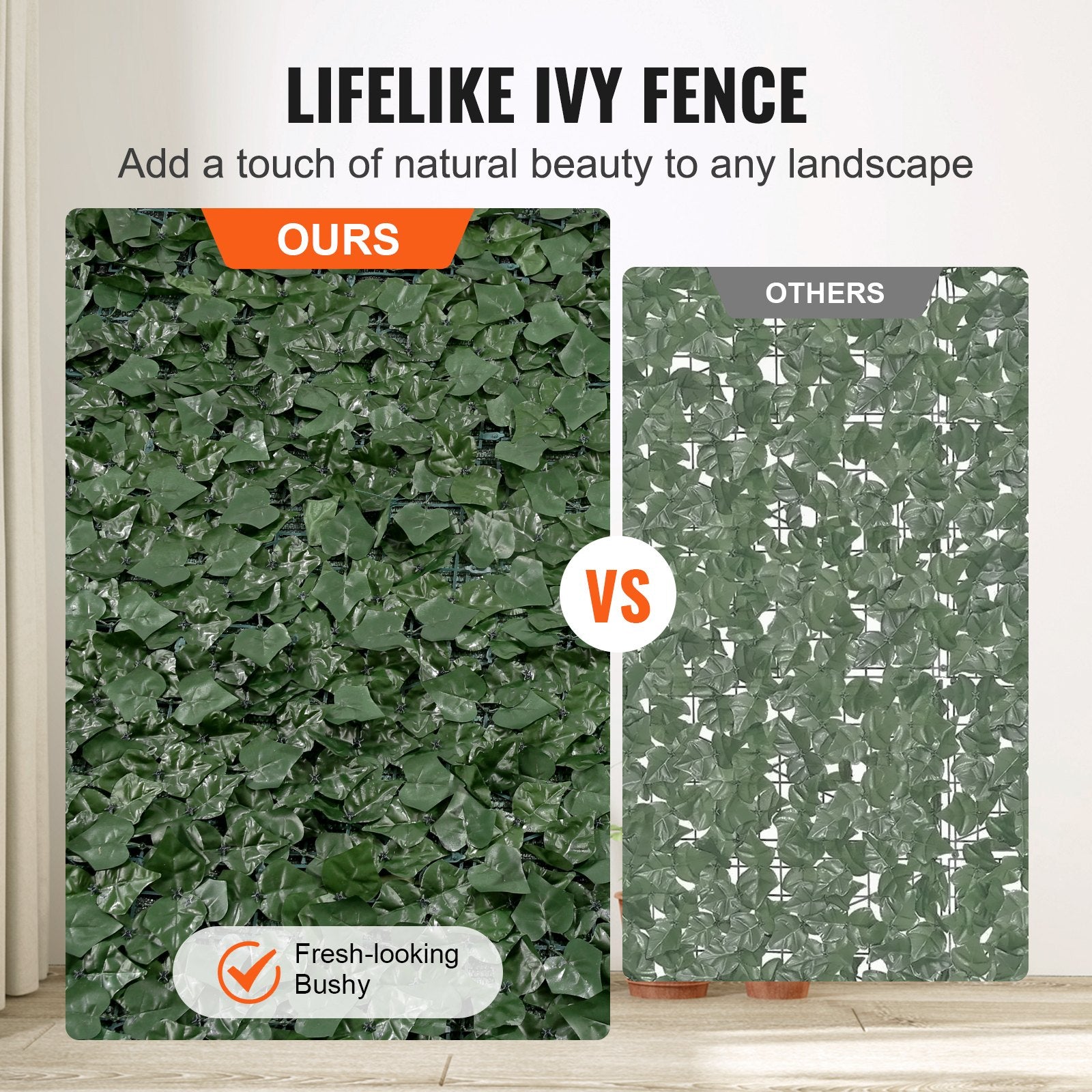 Privacy Ivy Fence, 59 X 118in Artificial Green Wall Screen