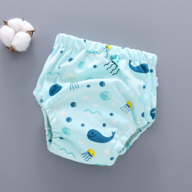 Pantalones de entrenamiento lavables para bebé, cubierta de pañal de gasa de 6 capas