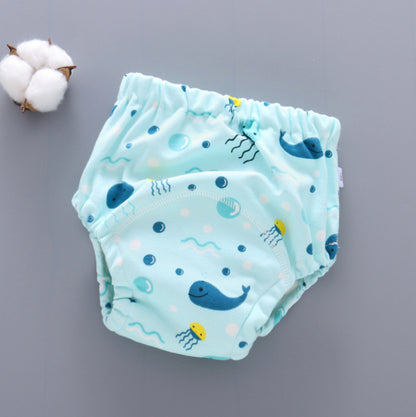 Pantalones de entrenamiento lavables para bebé, cubierta de pañal de gasa de 6 capas