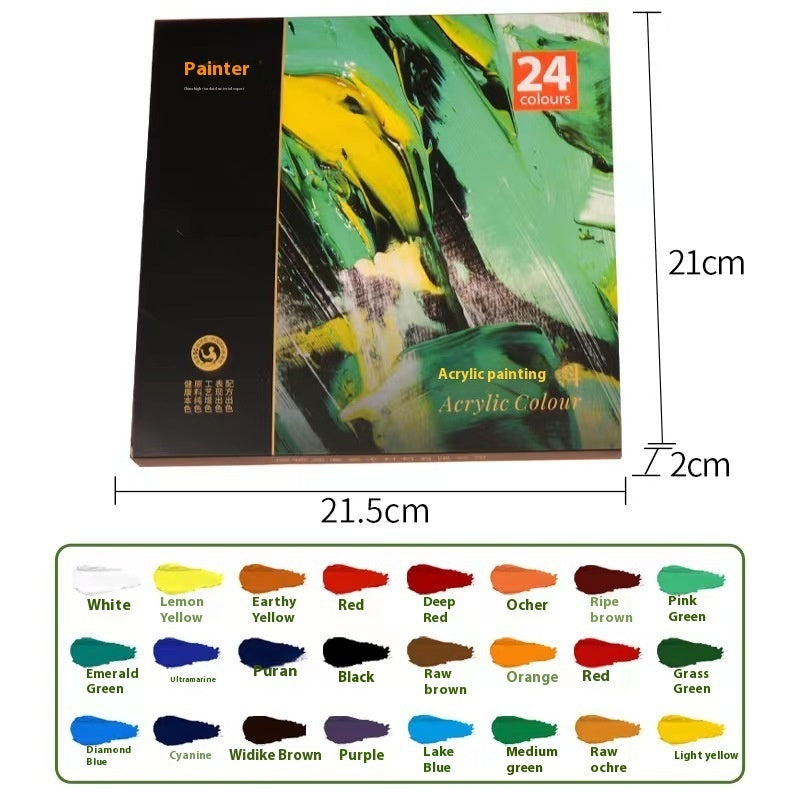 Kit de peinture au propylène 12 ml imperméable pour débutants Peinture pour enfants Peinture à l'huile de 12, 18, 24, 36 couleurs