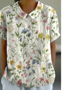 Camiseta de manga corta para mujer, con diseño retro creativo