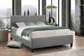 Luna Light Grey Adjustable Headboard Bed Frame with Modern Design-0