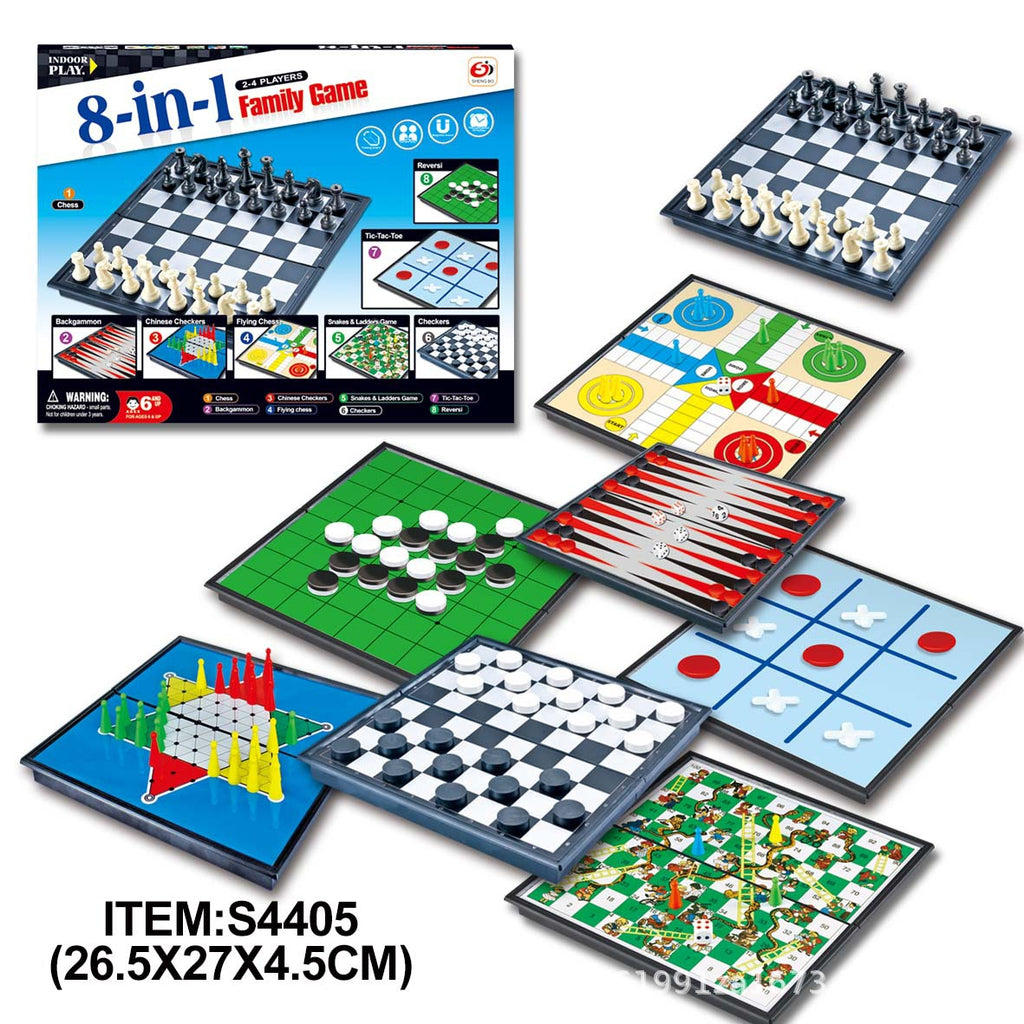 Juego de Mesa Plegable Magnético Damas Backgammon Serpientes y Escaleras Ajedrez de Avión