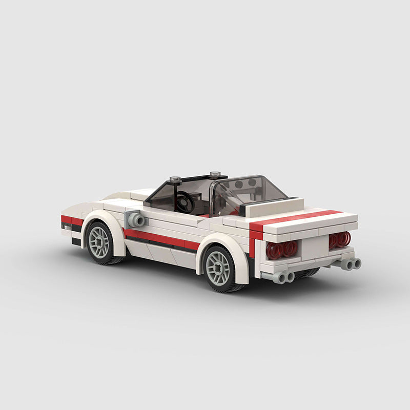 Juguete de bloques de construcción de un coche descapotable