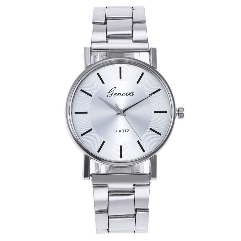 Reloj Neutro para Mujer con Correa de Acero, Moda Sencilla, Cuarzo