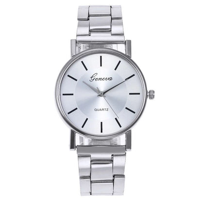Montre neutre pour femmes, simple et à la mode, avec bracelet en acier et mouvement à quartz