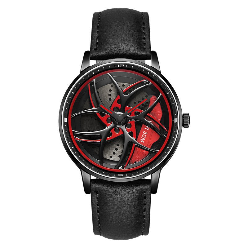 Montre à quartz pour hommes, série de roues, rotation de la ceinture