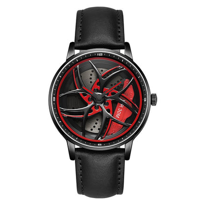 Montre à quartz pour hommes, série de roues, rotation de la ceinture