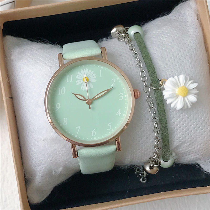 Conjunto de reloj de cuarzo lindo de moda para niñas, estilo versátil