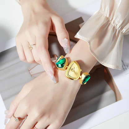 Reloj de pulsera de lujo ligero con diamantes de cristal para mujer, elegante y a la moda