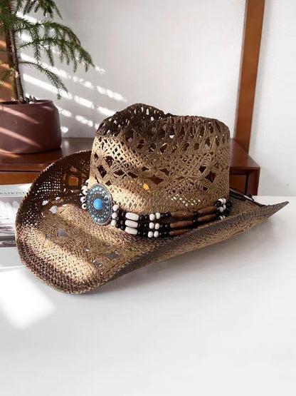 Chapeau Fedora d'été de style ethnique occidental