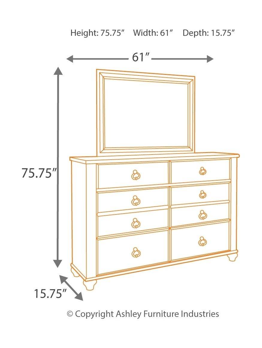 Willowton 6-Piece Sleigh Bedroom Set in Whitewash Furniture-1