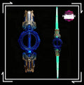 Fire Spinning Sword Double Blade Telescopic War Bearing Rotating Cool Luminous Toy
