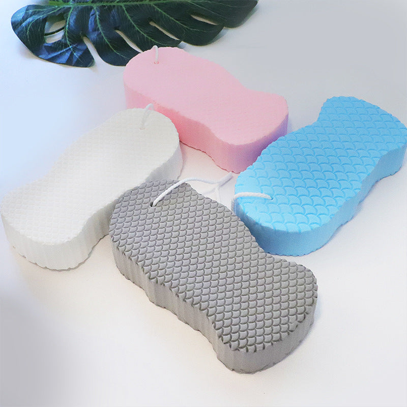 Esponja corporal 3D con patrón de escamas de pescado, bola de baño tridimensional