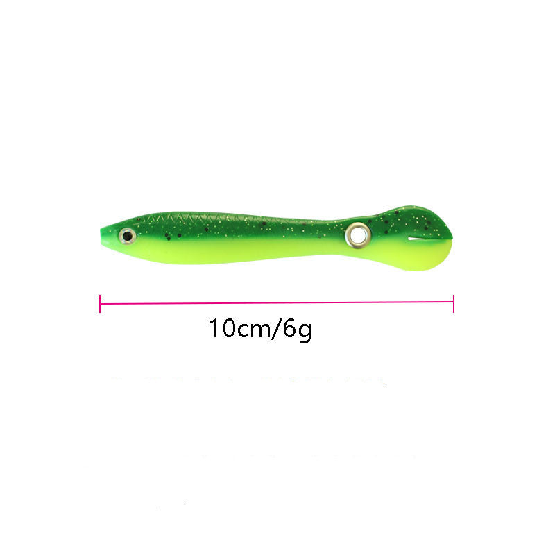 Un señuelo de imitación que rebota con mecanismo antideslizante, cebo de pesca artificial blando para lubina, trucha, lucio, primavera y otoño