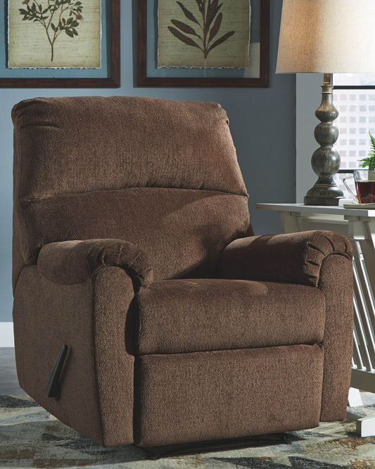 Nerviano - Zero Wall Recliner - Fabric - Chocolate-1
