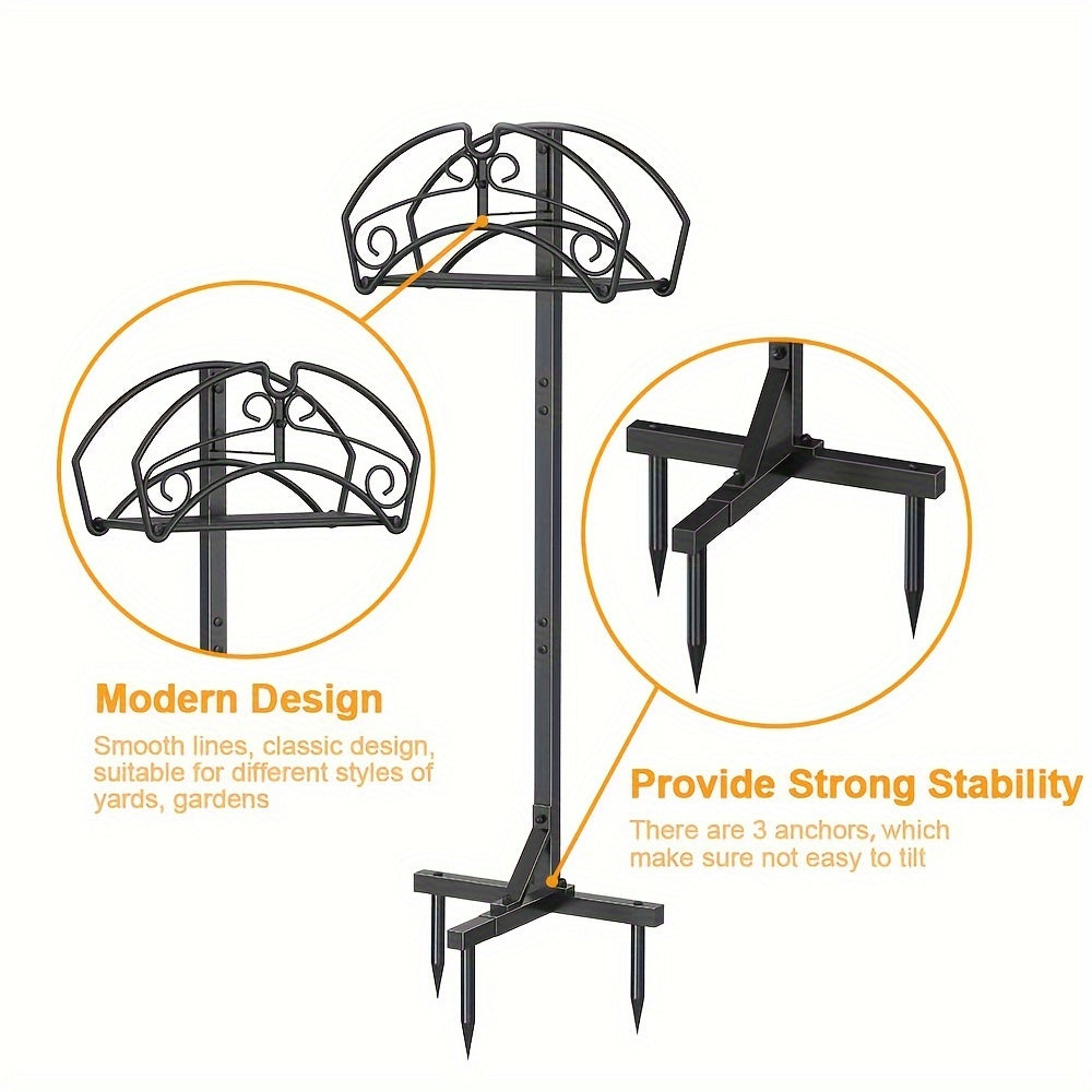 Freestanding Garden Hose Holder Rack-1