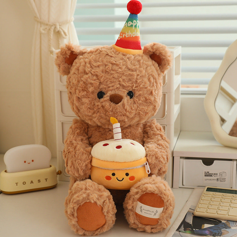 Bonito oso de peluche con forma de tarta