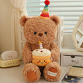 Bonito oso de peluche con forma de tarta