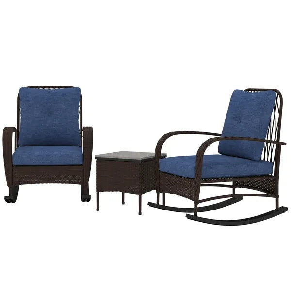 Sillón chaise longue de ratán, conjunto de muebles de patio de mimbre