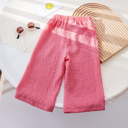 Pantalon large fille simple anti-moustique