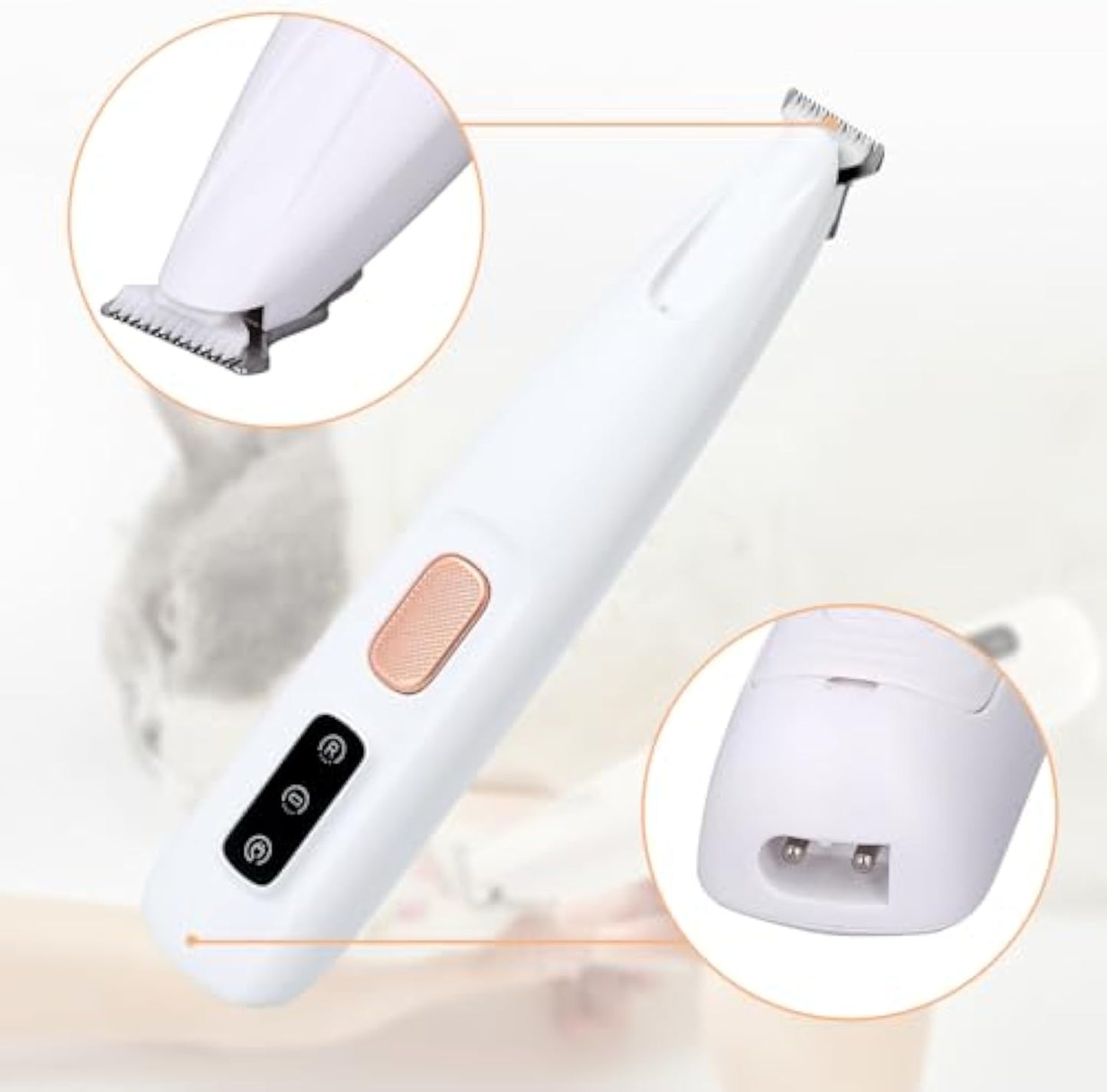 Recortador de patas eléctrico para perros, recortador de patas para mascotas con luz LED, recargable, de bajo ruido.