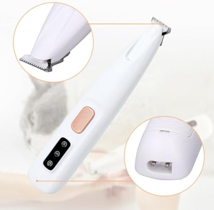 Recortador de patas eléctrico para perros, recortador de patas para mascotas con luz LED, recargable, de bajo ruido.